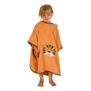 Wörner Südfrottier Tigergesicht camel Bade-Poncho 120/75 cm
