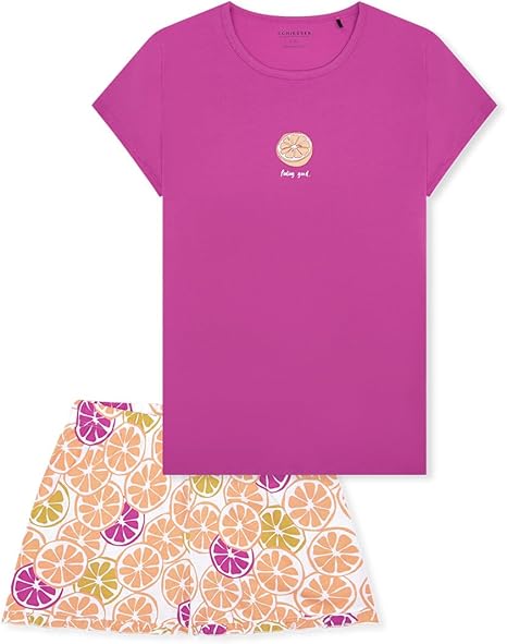 Schiesser kurzer Mädchen Schlafanzug Fuchsia Gr.164