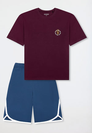 Schiesser Schlafanzug kurz Ananas pflaume Gr.164