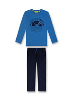 Sanetta Jungen langer Schlafanzug 2-tlg. blau     Gr. 140
