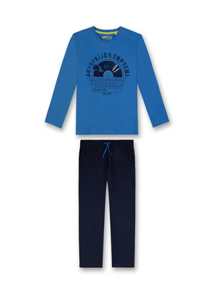 Sanetta Jungen langer Schlafanzug 2-tlg. blau     Gr. 140