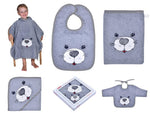 NEU Südfrottier Serie "Seehund grau" Badetücher, Badeponcho, Lätzchen etc