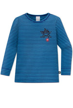 Schiesser Jungen Shirt langarm Unterhemd "Capt'n Sharky" blau Gr. 92 - 98