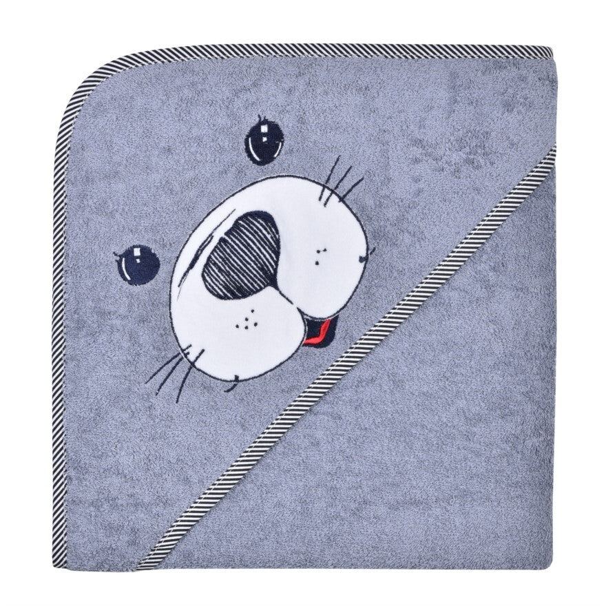 NEU Südfrottier Serie "Seehund grau" Badetücher, Badeponcho, Lätzchen etc