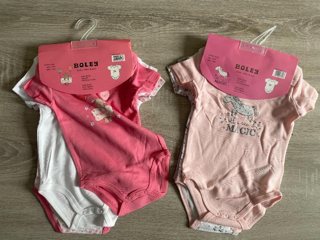 %%AUSVERKAUF %% Jacky Baby Kurzarm Body 2er oder 3er-Pack  Mädchen  Gr. 50-92