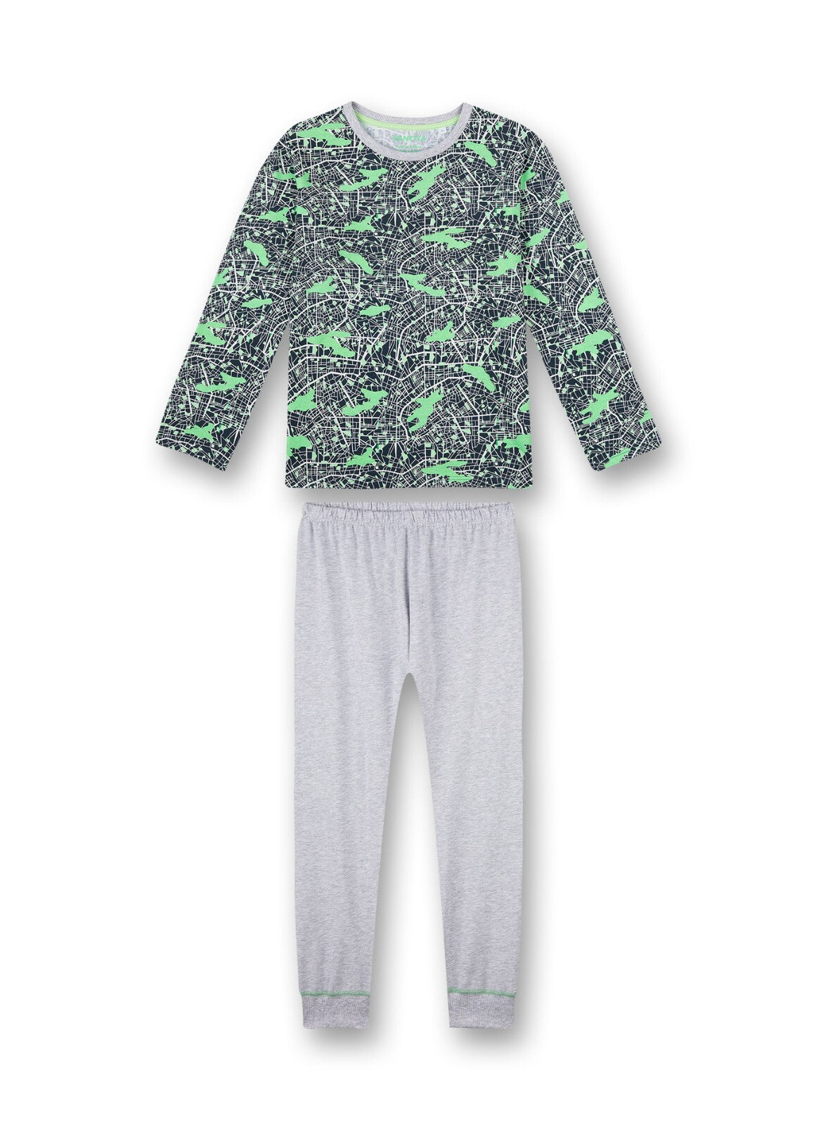 Sanetta Jungen langer Schlafanzug Neon Optik NEUWARE  Gr. 152,164,176