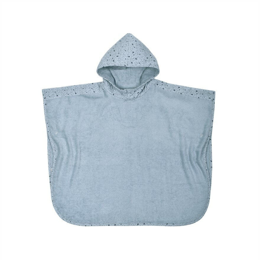 Wörner Südfrottier Wal stahlblau Bade-Poncho 120/75 cm