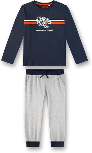 Sanetta Jungen langer Schlafanzug Basketball League NEUWARE  Gr. 152