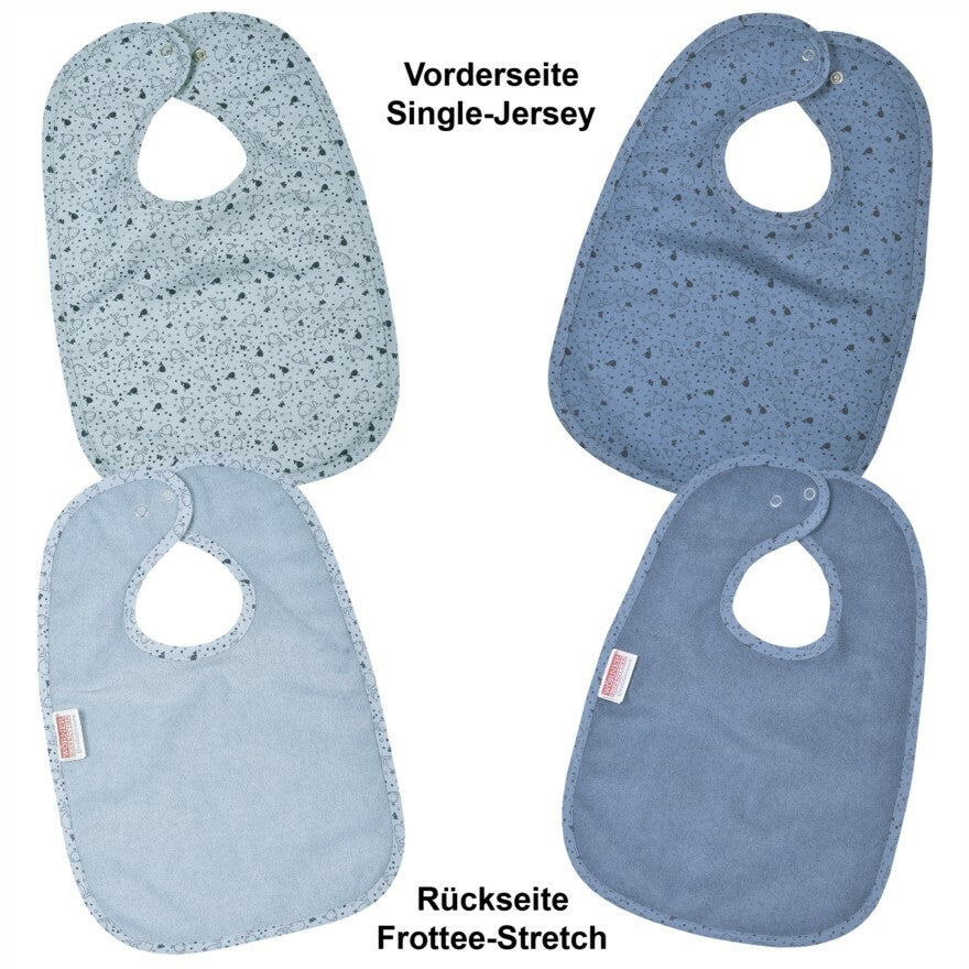 % TOP% Wörner Südfrottier Wal blau Druckknopflatz WENDELATZ 26x40 cm 2er Set