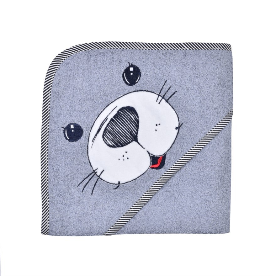 NEU Südfrottier Serie "Seehund grau" Badetücher, Badeponcho, Lätzchen etc