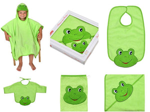 NEU Südfrottier Serie "Frosch Limone" Badetücher, Badeponcho, Lätzchen etc