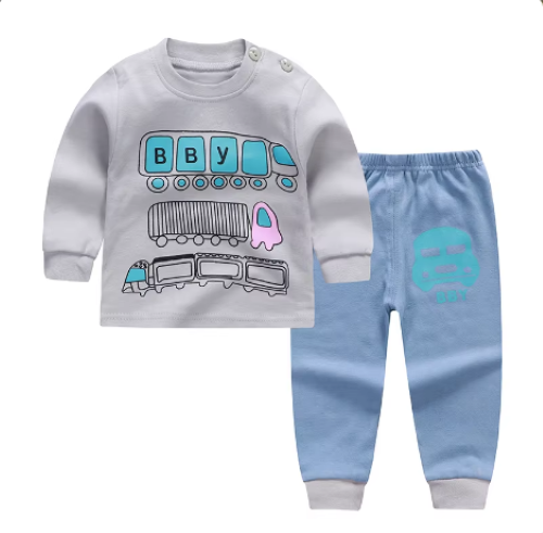 Süßer Baumwoll Jungen Schlafanzug mit Coolem LKW Design von 1 Jahr bis 4 Jahre