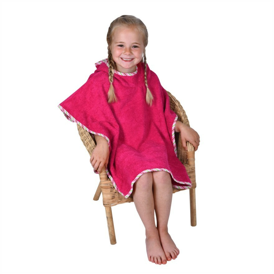 Wörner Südfrottier Uni beere Bade-Poncho 120/75 cm