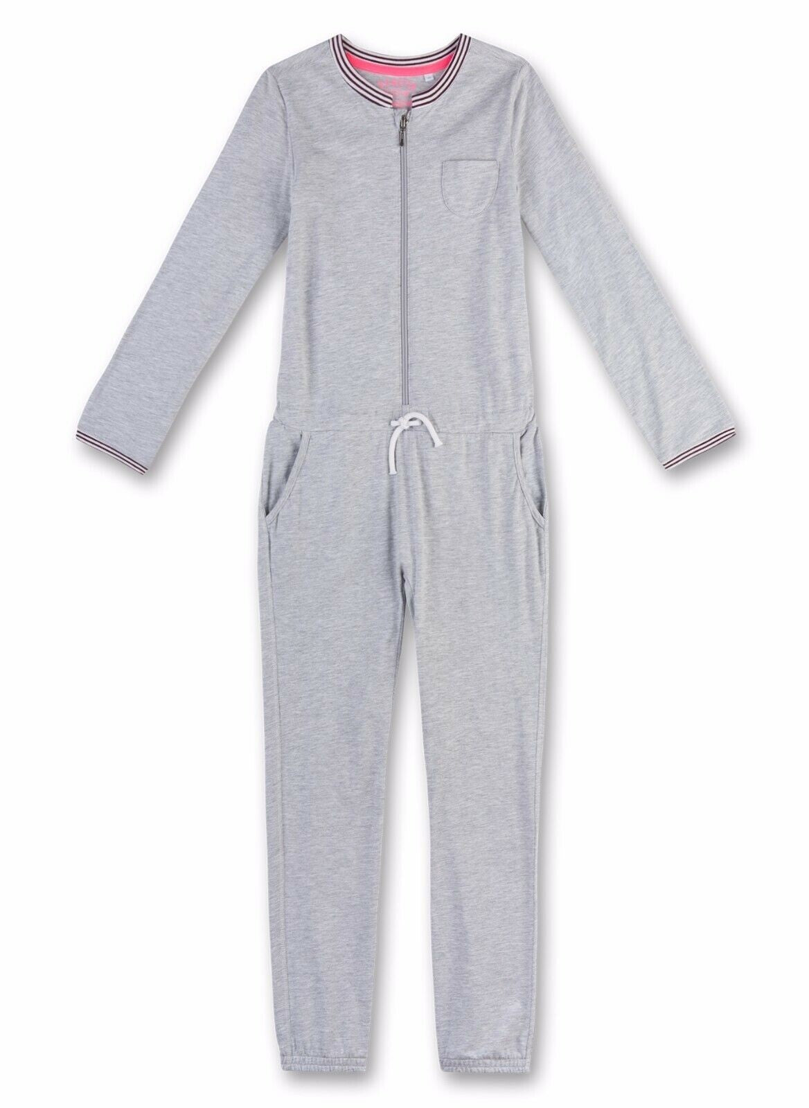 SANETTA   Mädchen Schlafanzug  Overall Jumpsuit Grau  NEU Gr.140