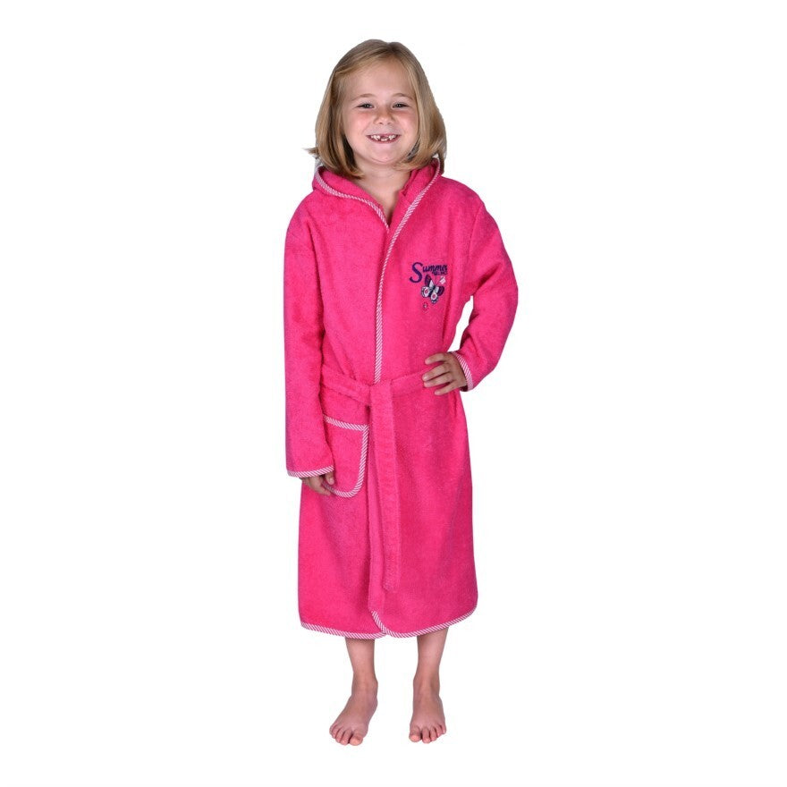 %%  Wörner Südfrottier Mädchen Bademantel "Schmetterling  " NEUWARE  Gr. 128 %%