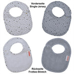 % TOP% Wörner Südfrottier Sterne grau Druckknopflatz WENDELATZ 22x29 cm 2er Set