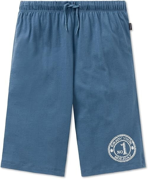 Schiesser Jerseybermuda mit seitlichen Indigo - Mix & Relax (140)