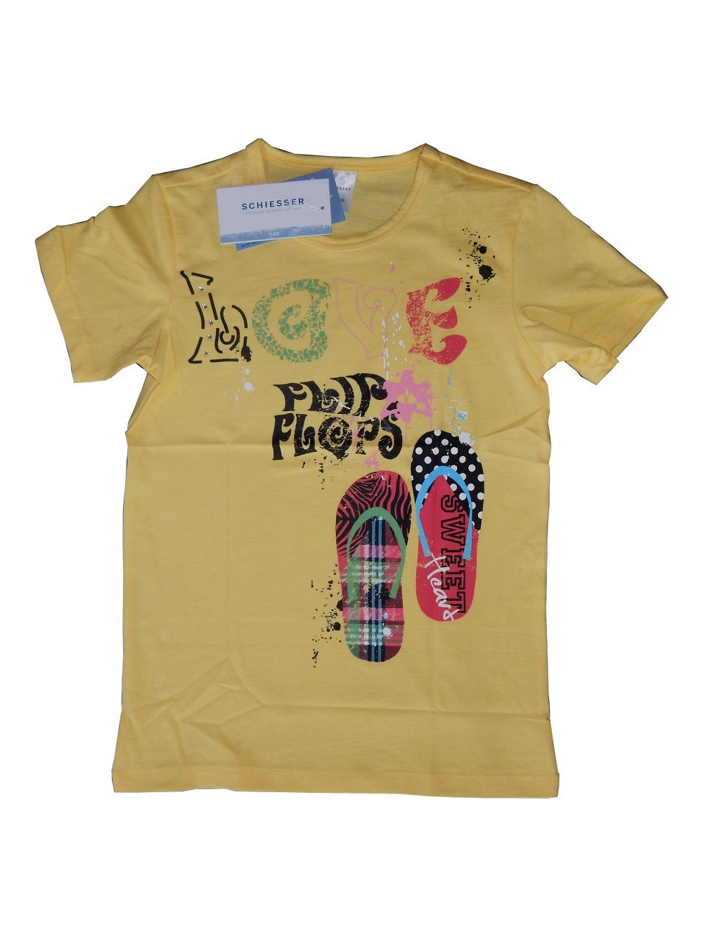 %% STOP %%Schiesser Mädchen kurzarm Shirt T-Shirt "LOVE" Gr. 128