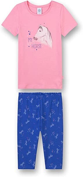 %% SANETTA  Schlafanzug Pferd  MÄDCHEN  KURZ NEU GR. 98 %%