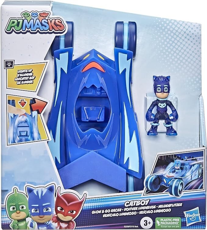 PJ Masks Heldenflitzer Catboy Fahrzeug, Katzenflitzer mit Lichteffekten