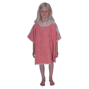 Wörner Südfrottier Vogel Koralle Bade-Poncho 120/75 cm