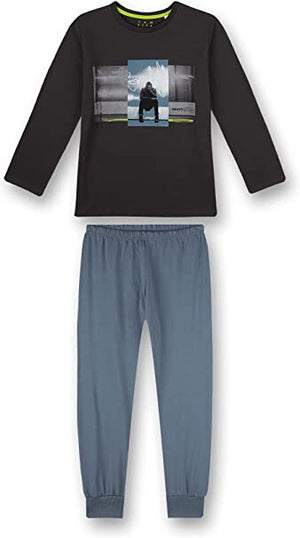 Sanetta Jungen langer Schlafanzug Urban Music NEUWARE  Gr. 152,164,176,188