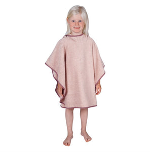 Wörner Südfrottier Uni peach rosa Bade-Poncho 120/75 cm