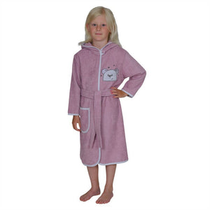 Wörner Südfrottier Mädchen "Maulwurf Flieder " Bademantel  Gr. 74 - 116