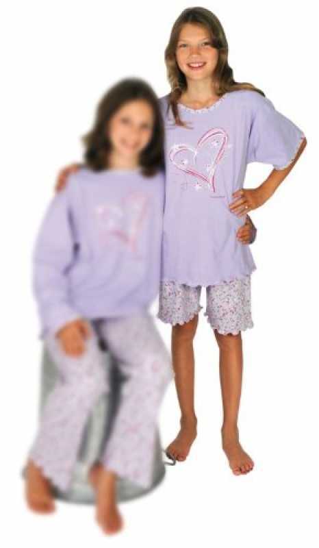 SONDERPREIS Wörner Südfrottier Mädchen Shorty  "Herz Flieder" NEUWARE  Gr. 140