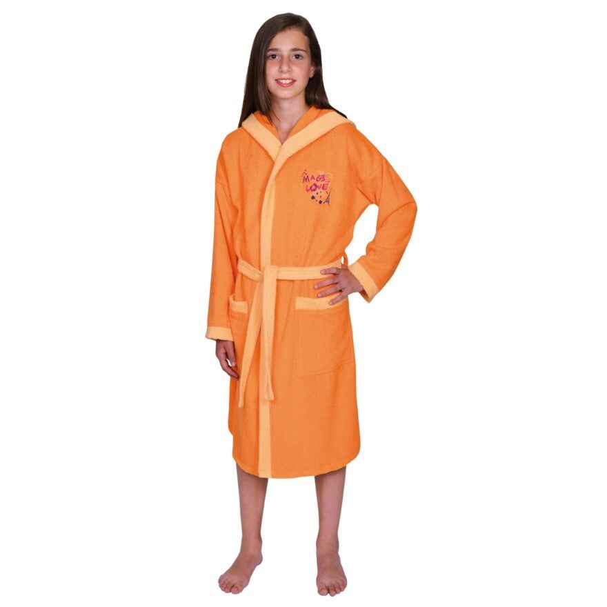 %%  Wörner Südfrottier Mädchen Bademantel "magic Love " NEUWARE  Gr. 176 %%