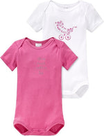 %% Schiesser DOPPELPACK KURZARMBODYS  MÄDCHEN NEU GR.62 %%