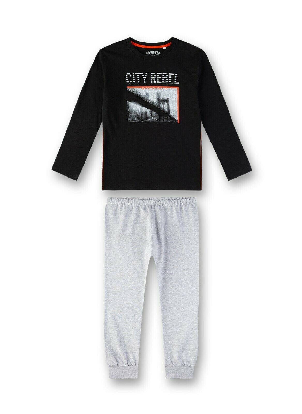 Sanetta Jungen langer Schlafanzug City Rebel  2-tlg. Gr. 128