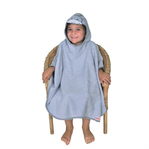 Wörner Südfrottier Esel hellgrau  Bade-Poncho 120/75 cm