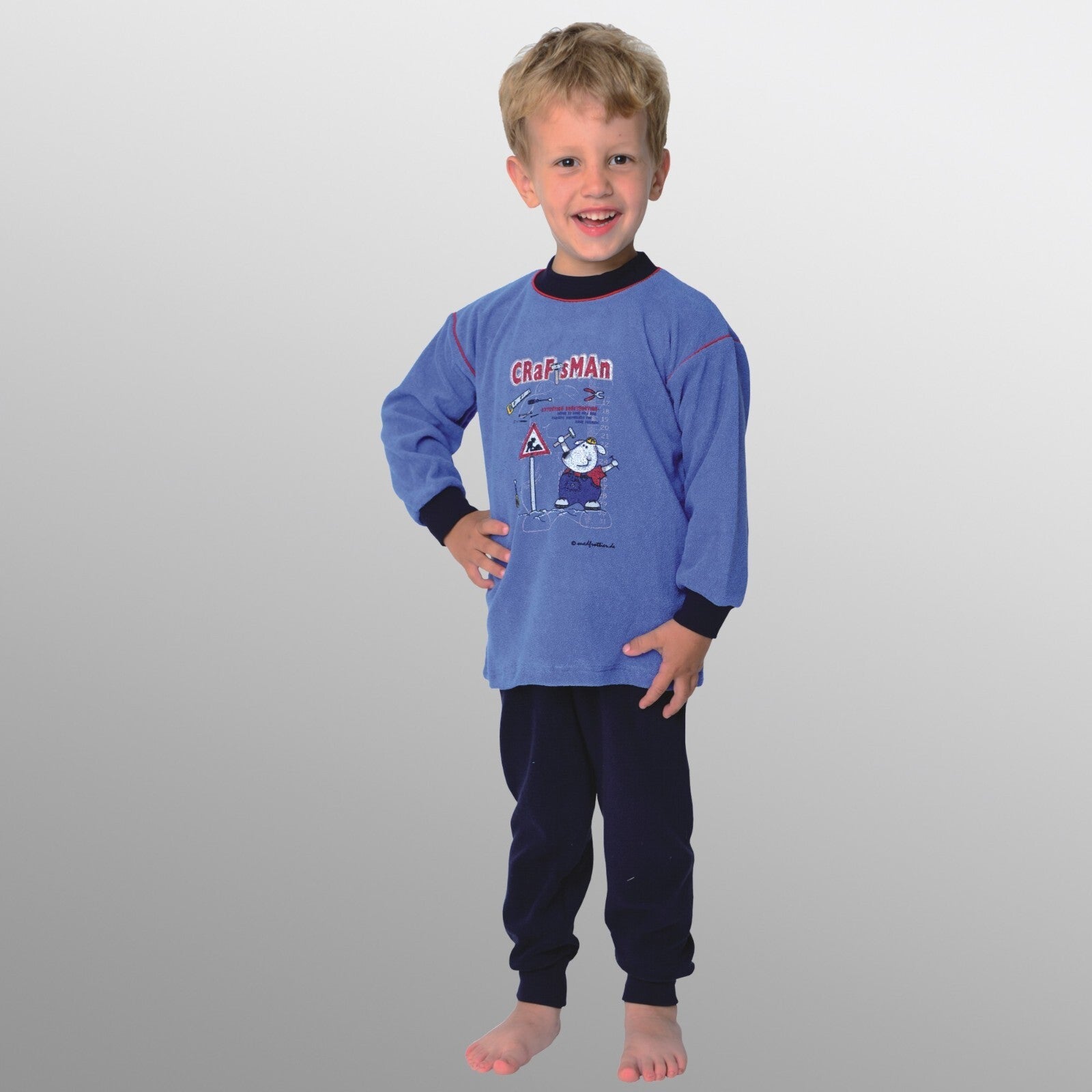 %% SONDERPREIS Wörner Südfrottier Jungen  Schlafanzug   NEU Gr. 80