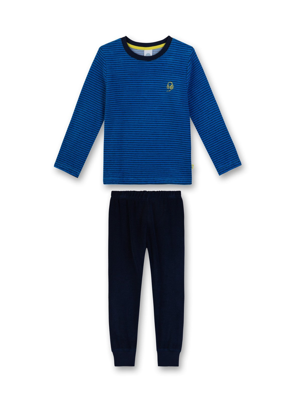 Sanetta Jungen langer Schlafanzug 2-tlg. blau  Frottee   Gr. 92-98