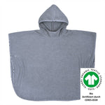 Wörner Südfrottier  At home dunkelgrau  BIO Bade-Poncho 60x75 cm