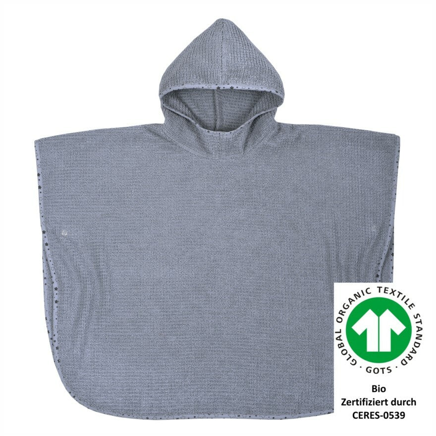 Wörner Südfrottier  At home dunkelgrau  BIO Bade-Poncho 60x75 cm