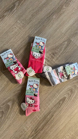 %% SONDERPREIS 2 Paar Hello Kitty Bio Socken von Sanrio zum Hammerpreis Gr.23-34