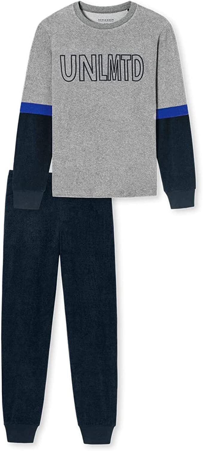 Schiesser Jungen Schlafanzug Frottee Herbst /Winter NEU Gr.176