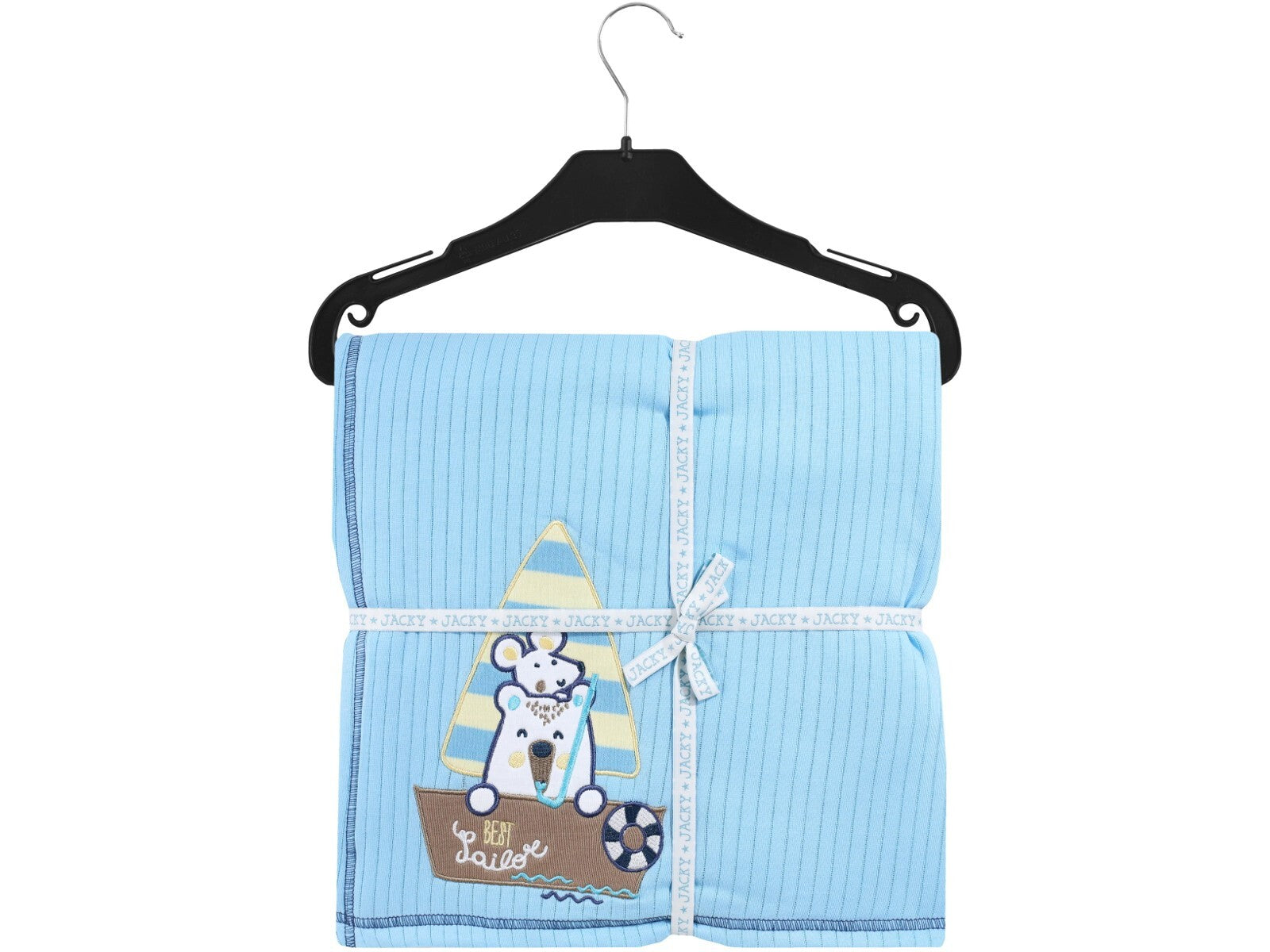 Jacky Baby DECKE 100 CM X 70 CM 60G WATTIERUNG BEACH FRIENDS (ORGANIC COTTON)