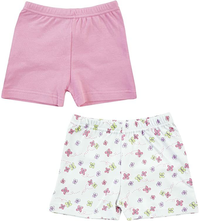 Jacky BabyKurze Hose 2er-Pack  rosa geblümt Mädchen Gr. 62/68