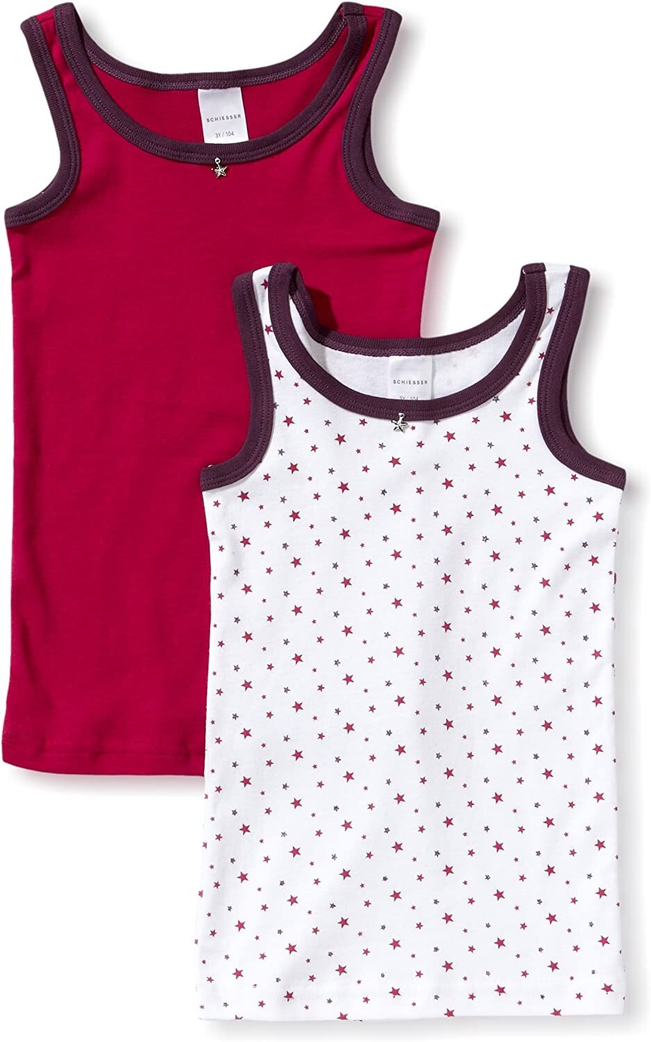 %% STOP %% REDUZIERT Schiesser Mädchen  Unterhemden Tanktop 2er Pack NEU Gr. 92