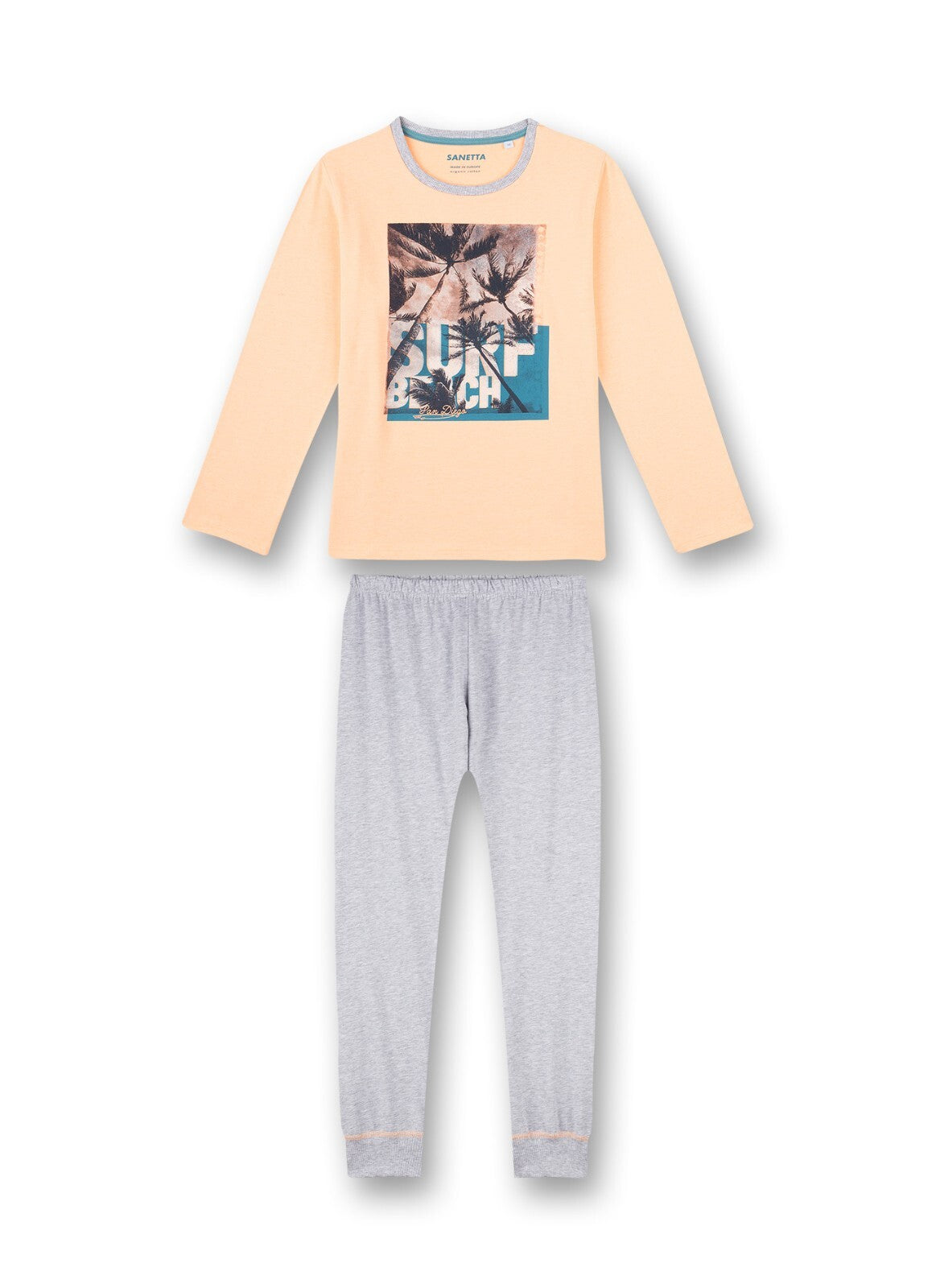 Sanetta Jungen langer Schlafanzug Neon Surfer NEUWARE  Gr. 164