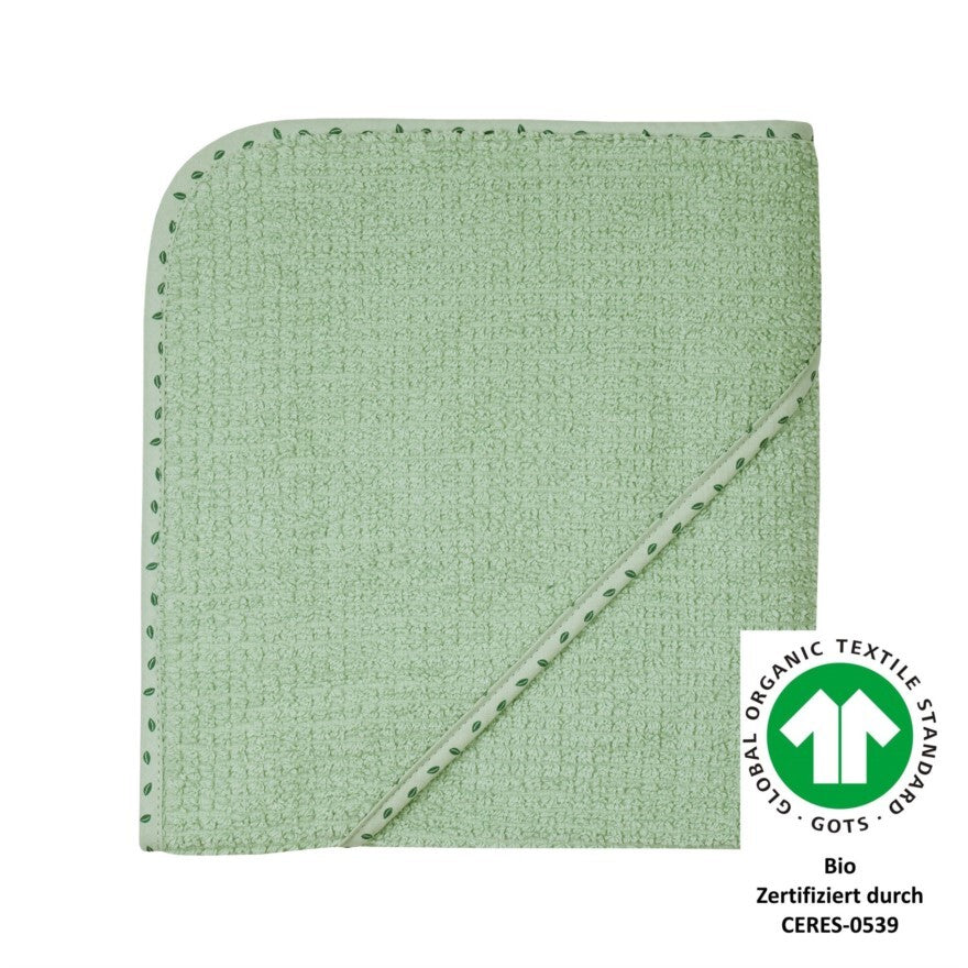  Wörner Südfrottier Kapuzenbadetuch BIO  "At Home helloliv" Gr. 80x80