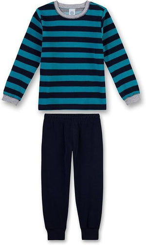 Sanetta Jungen langer Schlafanzug 2-tlg. blau  Frottee   Gr. 116