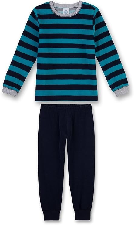 Sanetta Jungen langer Schlafanzug 2-tlg. blau  Frottee   Gr. 116