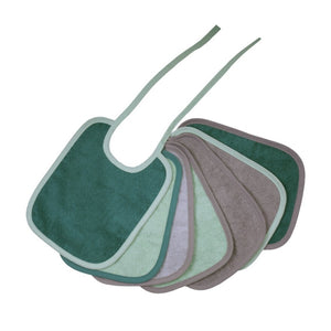 %%  Wörner Südfrottier Riesen-Lätzchen Größe 20/25 uni 7er Set Hellolive