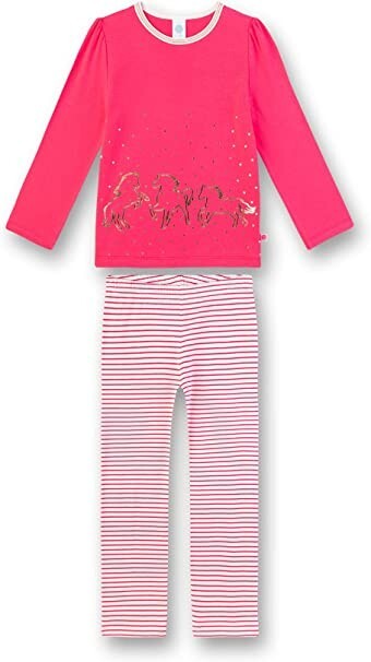 SANETTA   Mädchen Schlafanzug  Glitzer Pferd  NEU Gr.140