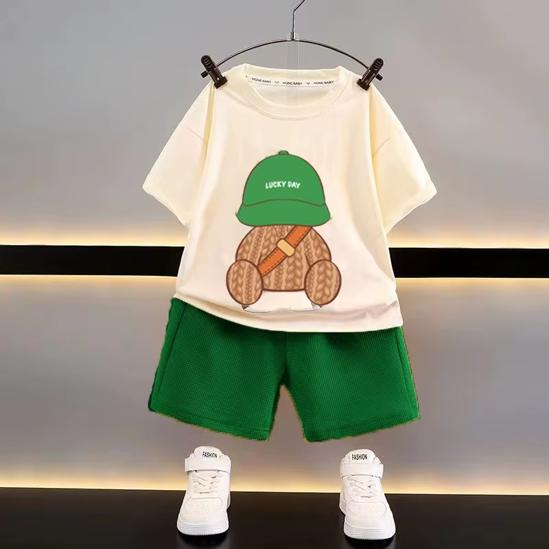 Cooler Jungen 2 Teiler  in Waffeloptik  von 1 Jahr bis 10 Jahre