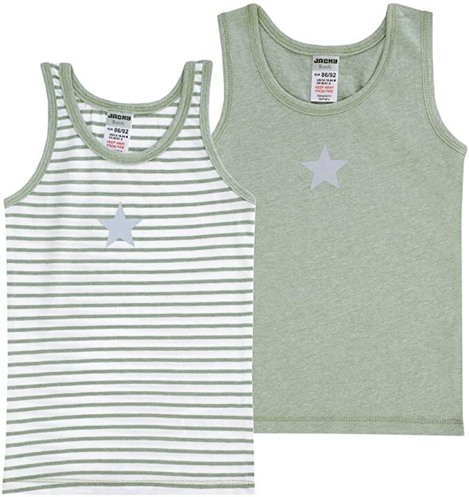 Jacky Baby Mädchen Unterhemden 2  Pack BIOBAUMWOLLE Gr.98/104